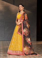 Alluring Looking Lehenga Choli in Yellow